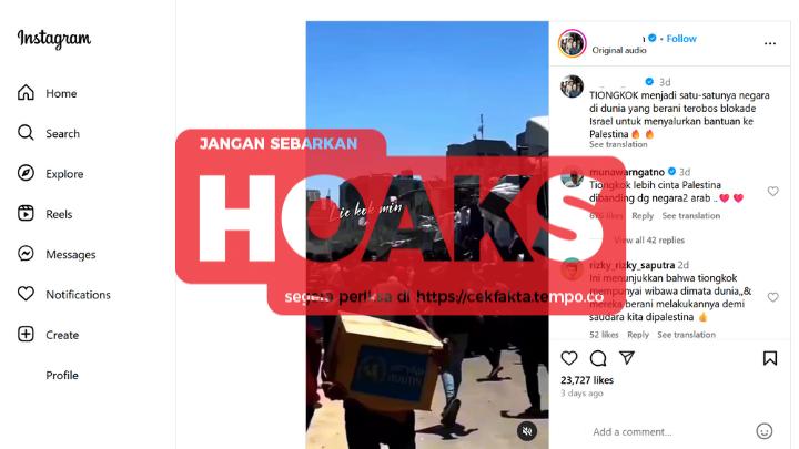 Video Bantuan dari Udara ke Gaza Bukan Hanya dari Cina, Ini Faktanya
