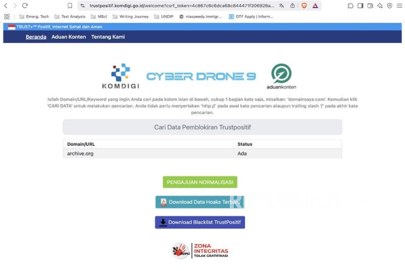 Komdigi Jelaskan Alasan Pemblokiran Archive.org: Dari Judol, Pornografi Hingga Hak Cipta